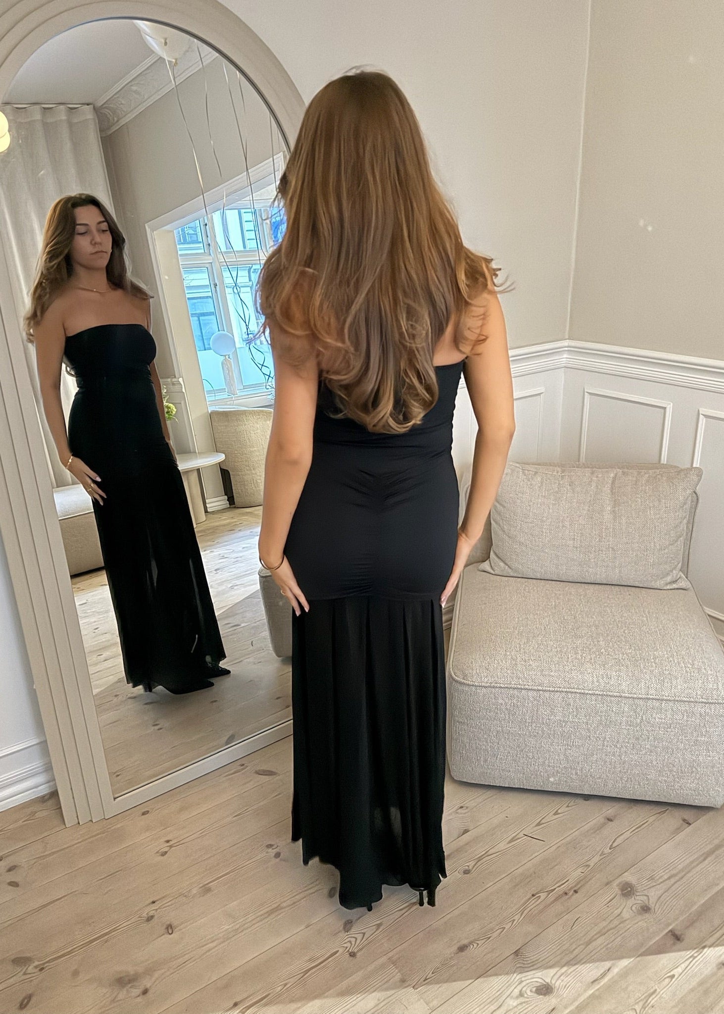 Aura Mesh Maxi Kjole - Sort - ByStenholt.dk