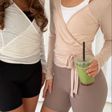 Ballet Wrap Bluse - Beige - ByStenholt.dk