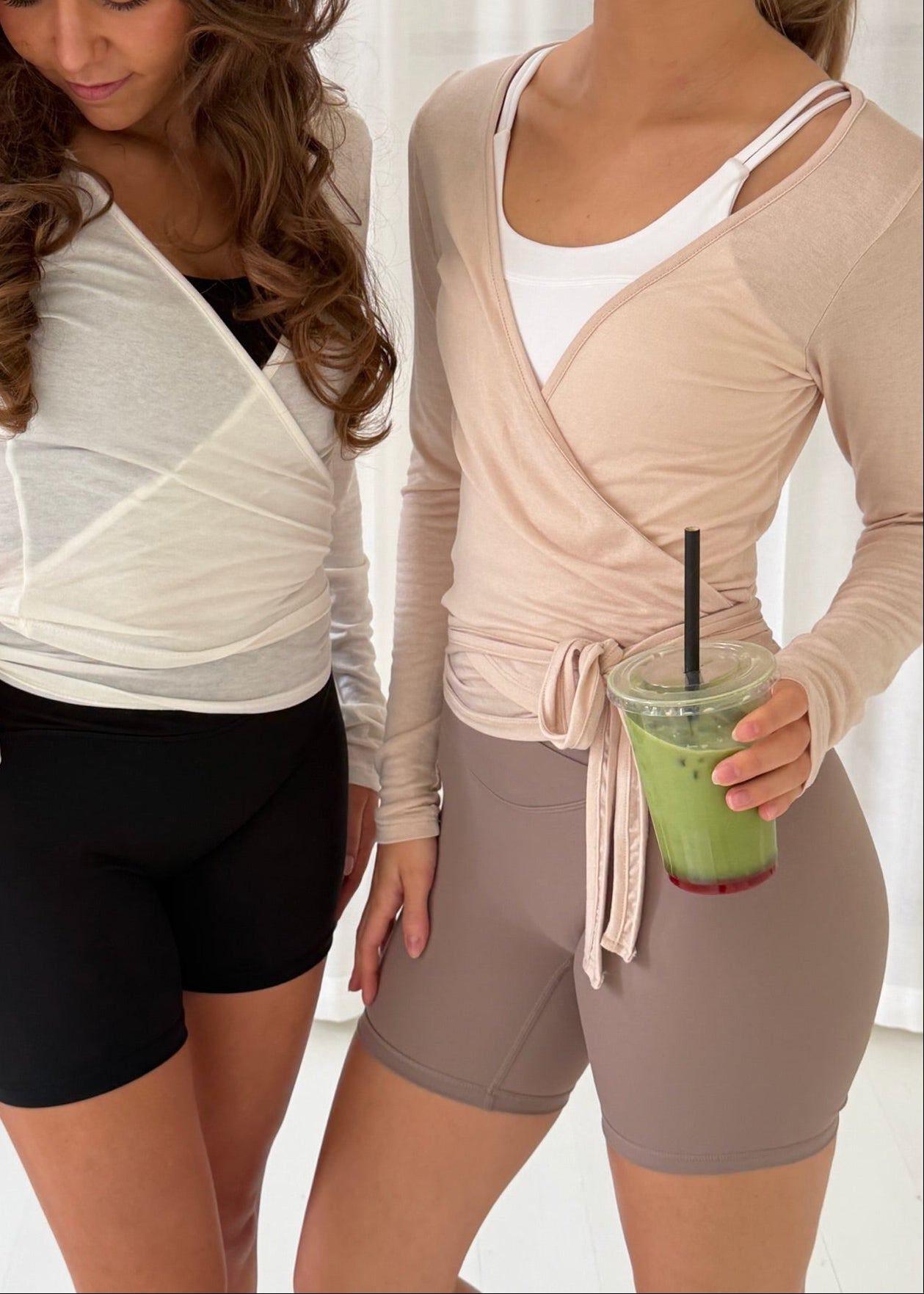 Ballet Wrap Bluse - Beige - ByStenholt.dk