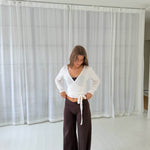 Ballet Wrap Bluse - Hvid - ByStenholt.dk