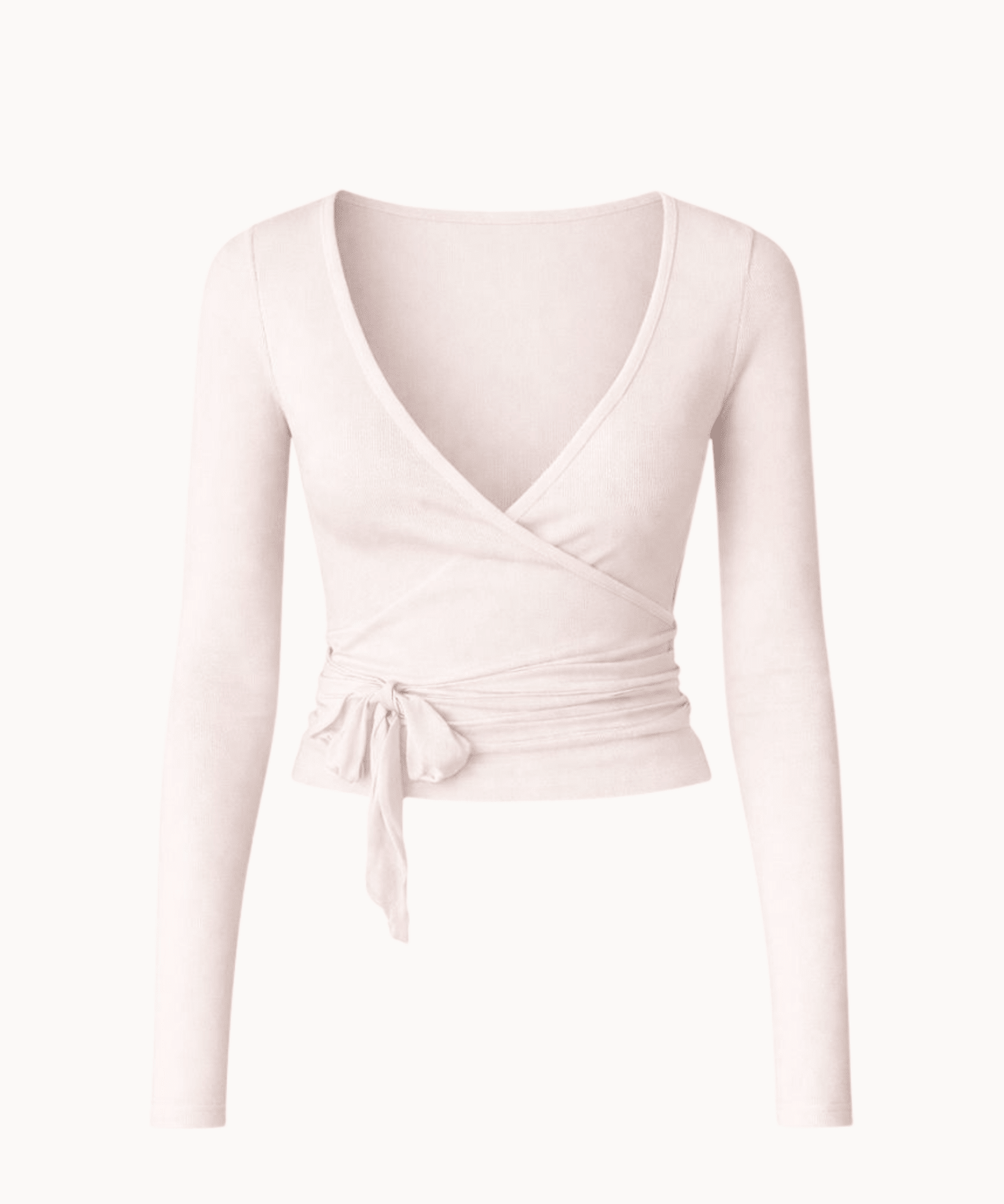 Ballet Wrap Bluse - Sart Lyserød - ByStenholt.dk