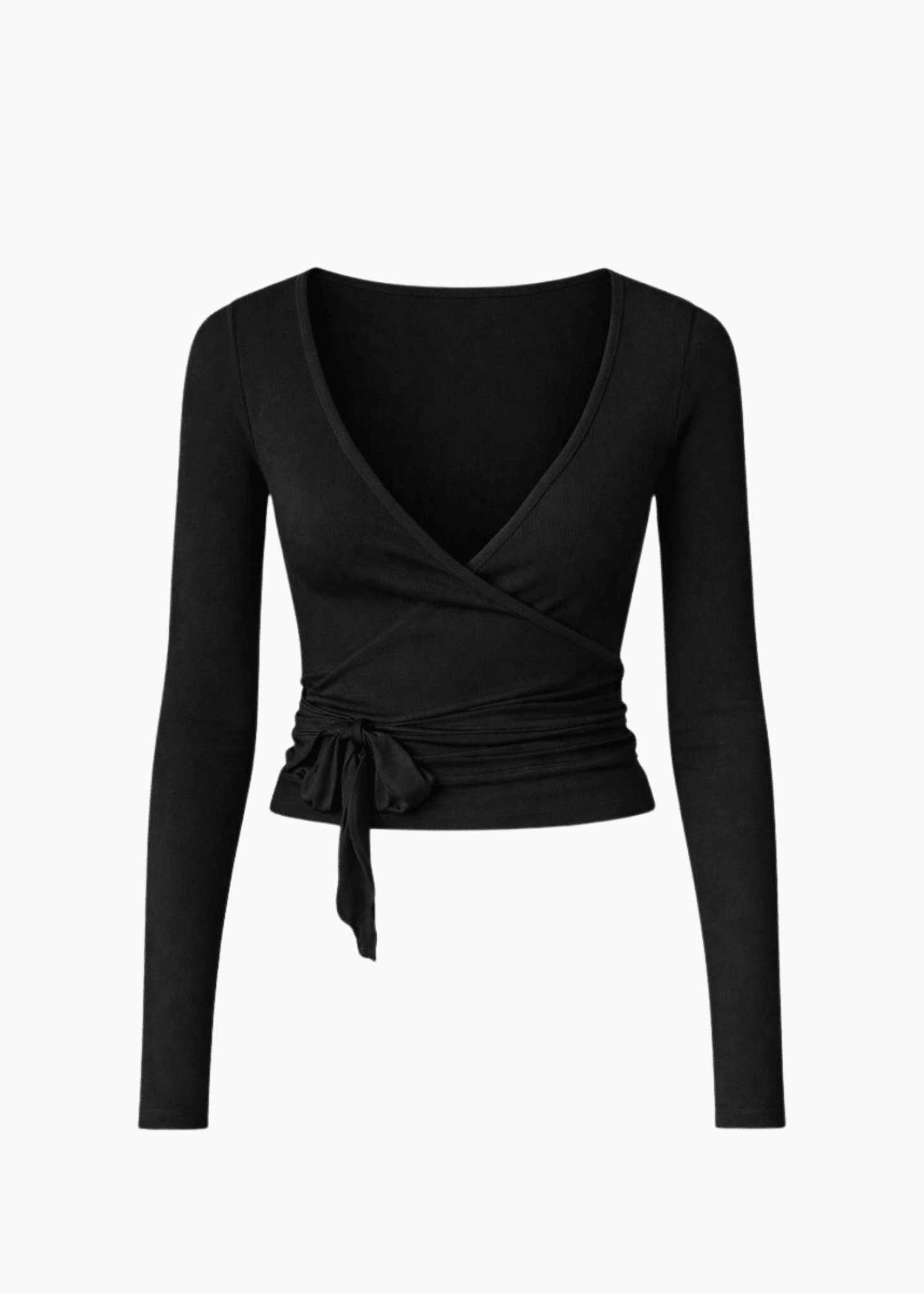 Ballet Wrap Bluse - Sort - ByStenholt.dk