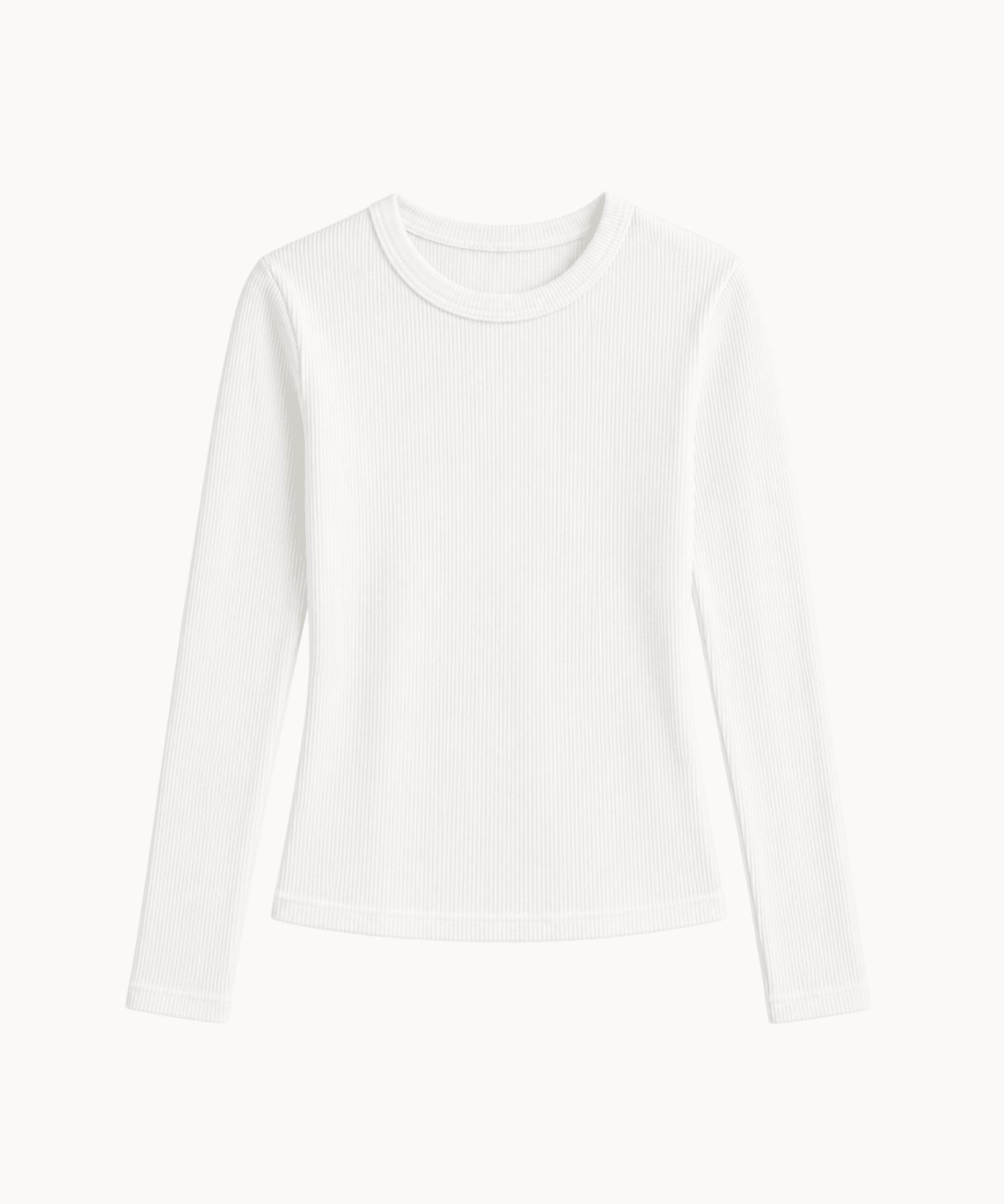 Basic Ribbet Bluse - Hvid - ByStenholt.dk