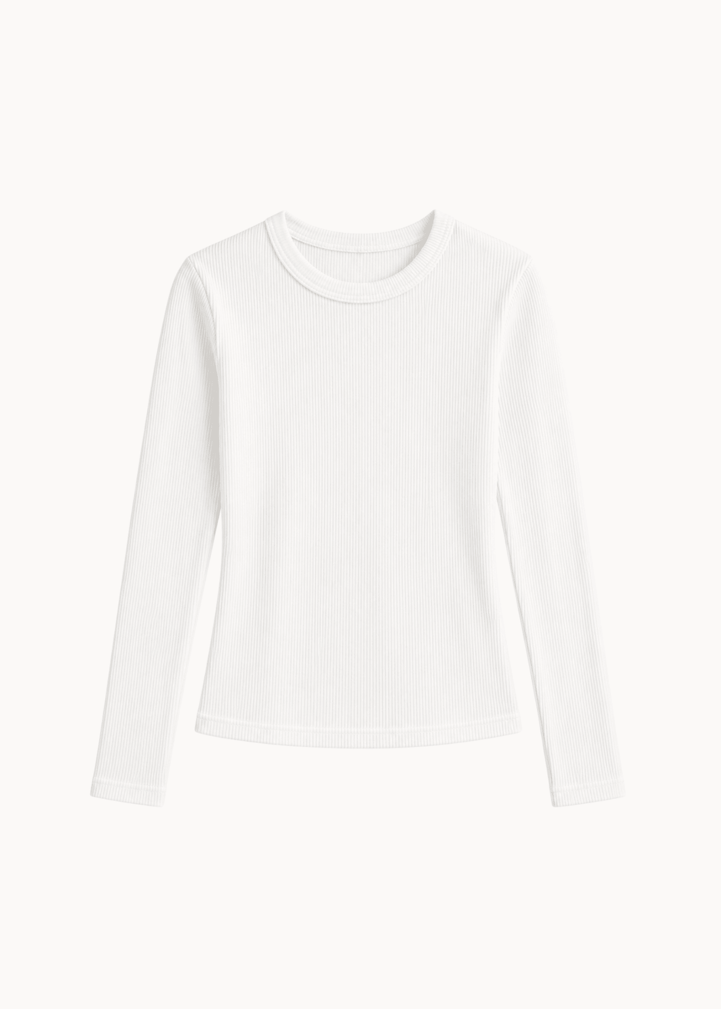 Basic Ribbet Bluse - Hvid - ByStenholt.dk