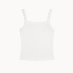 Basic Ribbet Tanktop - Hvid - ByStenholt.dk