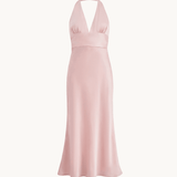 Bella Halterneck Kjole - Lyserød - ByStenholt.dk