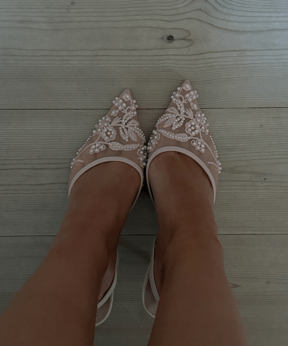 Blonde Slingback Pumps - Beige - ByStenholt.dk