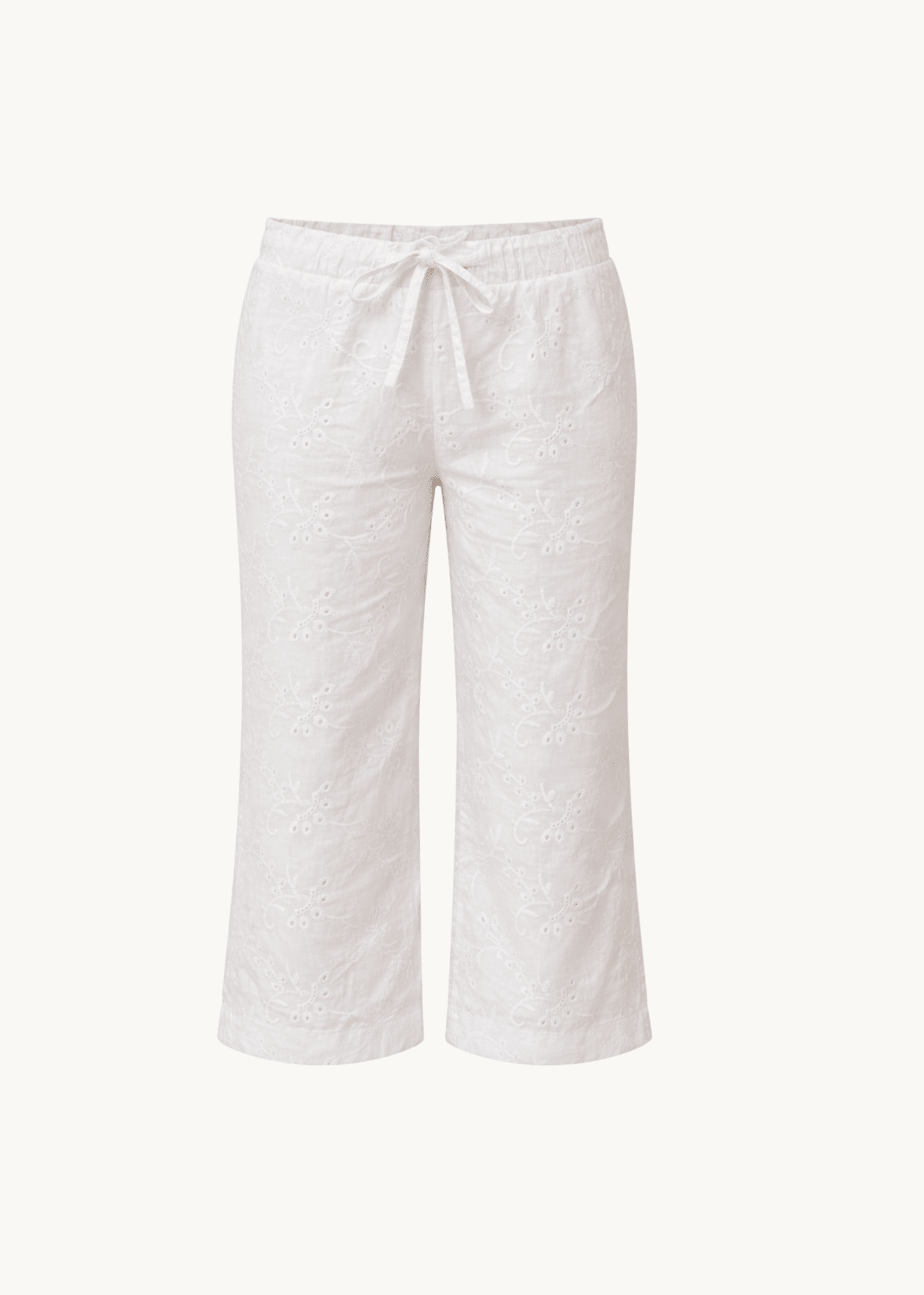 Broderet Low Waist Capribukser - ByStenholt.dk