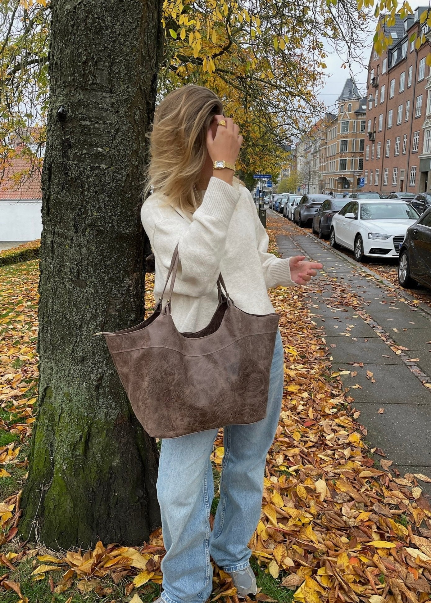 Caro Shopper Taske - Taupe - ByStenholt.dk