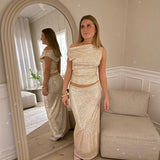 Celeste Maxi Paillet Nederdel - Sart Lyserød - ByStenholt.dk