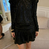 Celina Paillet Mini Kjole - Sort - ByStenholt.dk