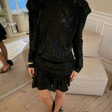 Celina Paillet Mini Kjole - Sort - ByStenholt.dk