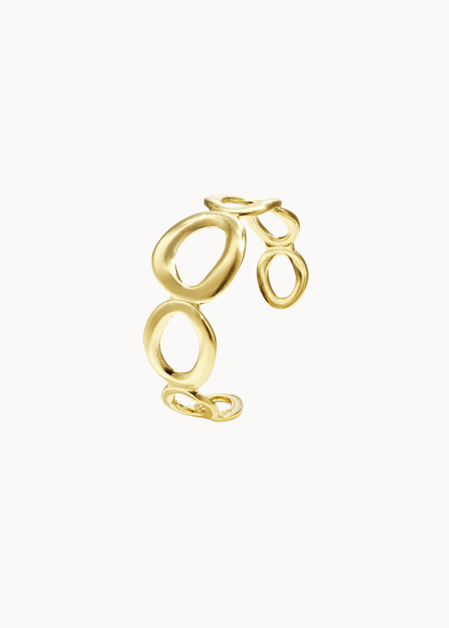 Chunky Armbånd med Ringe - Guldbelagt - ByStenholt.dk