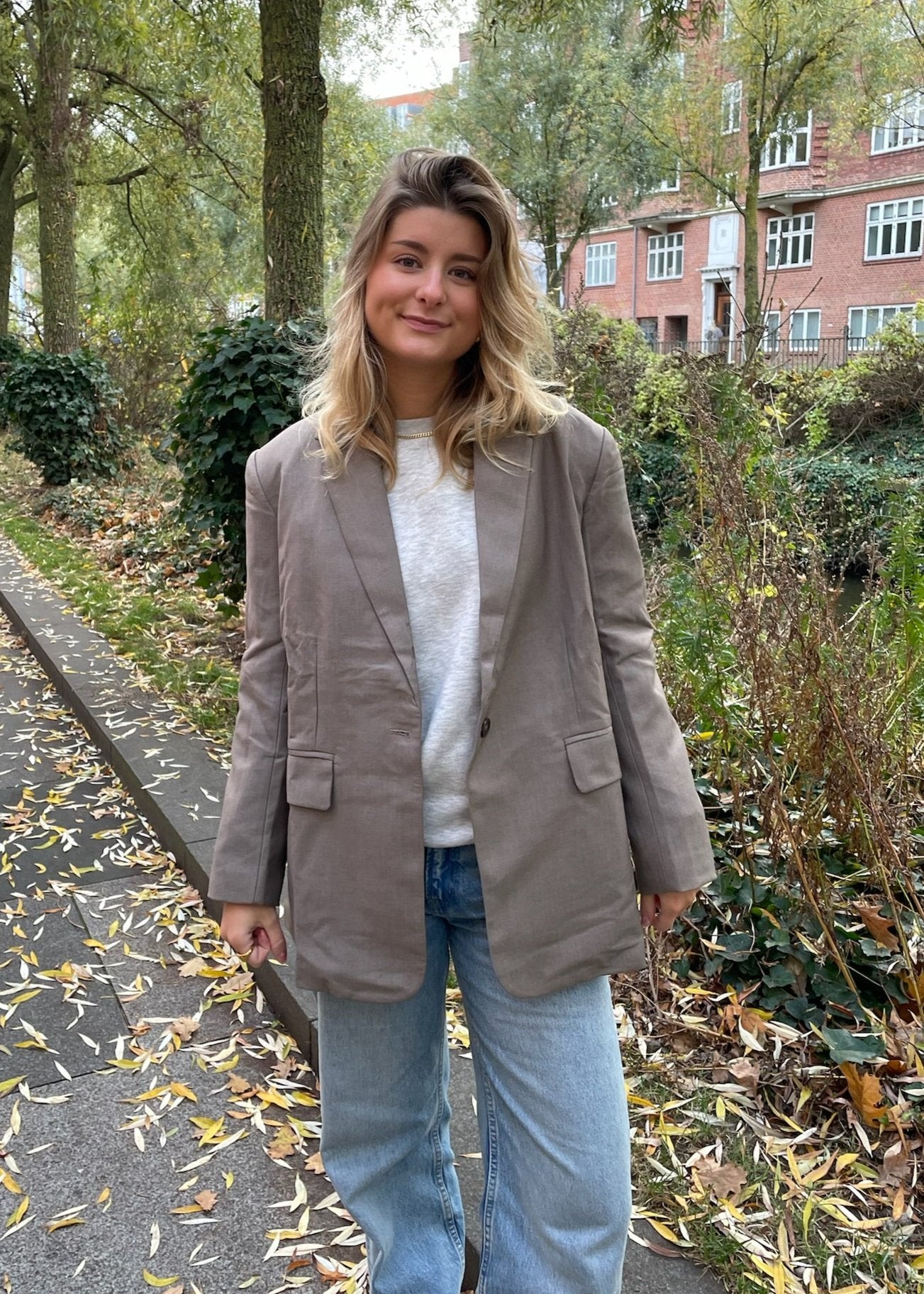 Cille Blazer - Taupe - ByStenholt.dk