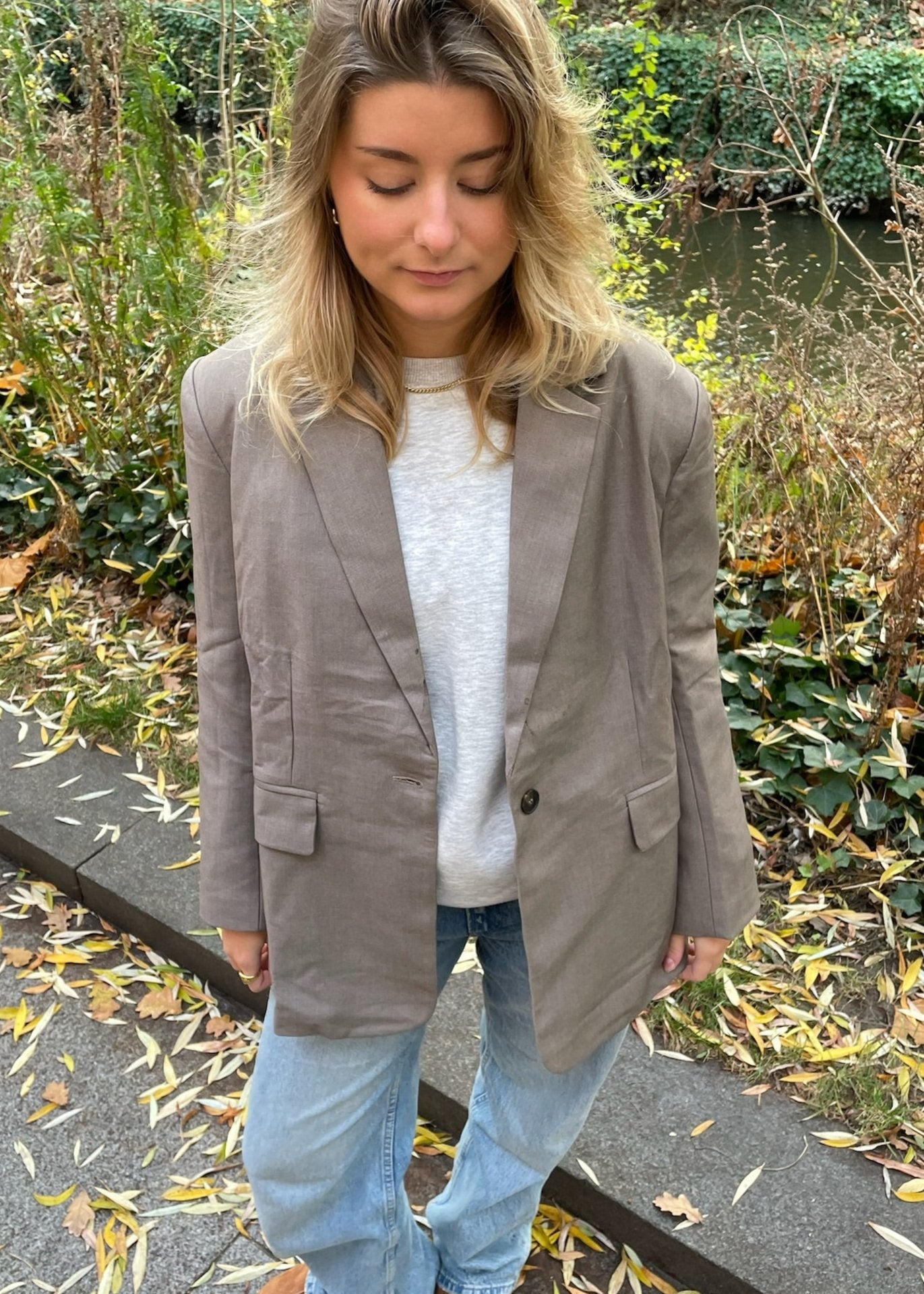 Cille Blazer - Taupe - ByStenholt.dk