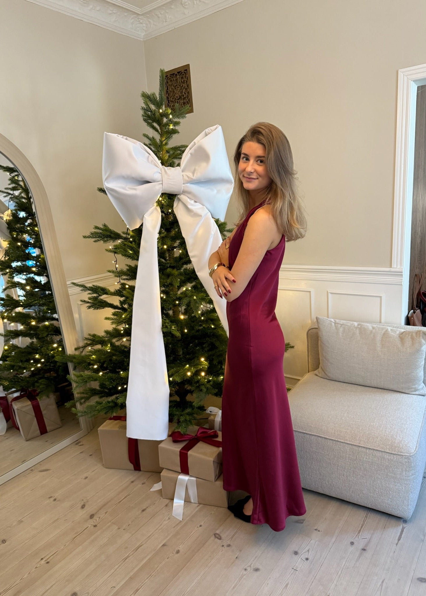 Cleo Maxi Kjole - Bordeaux - ByStenholt.dk