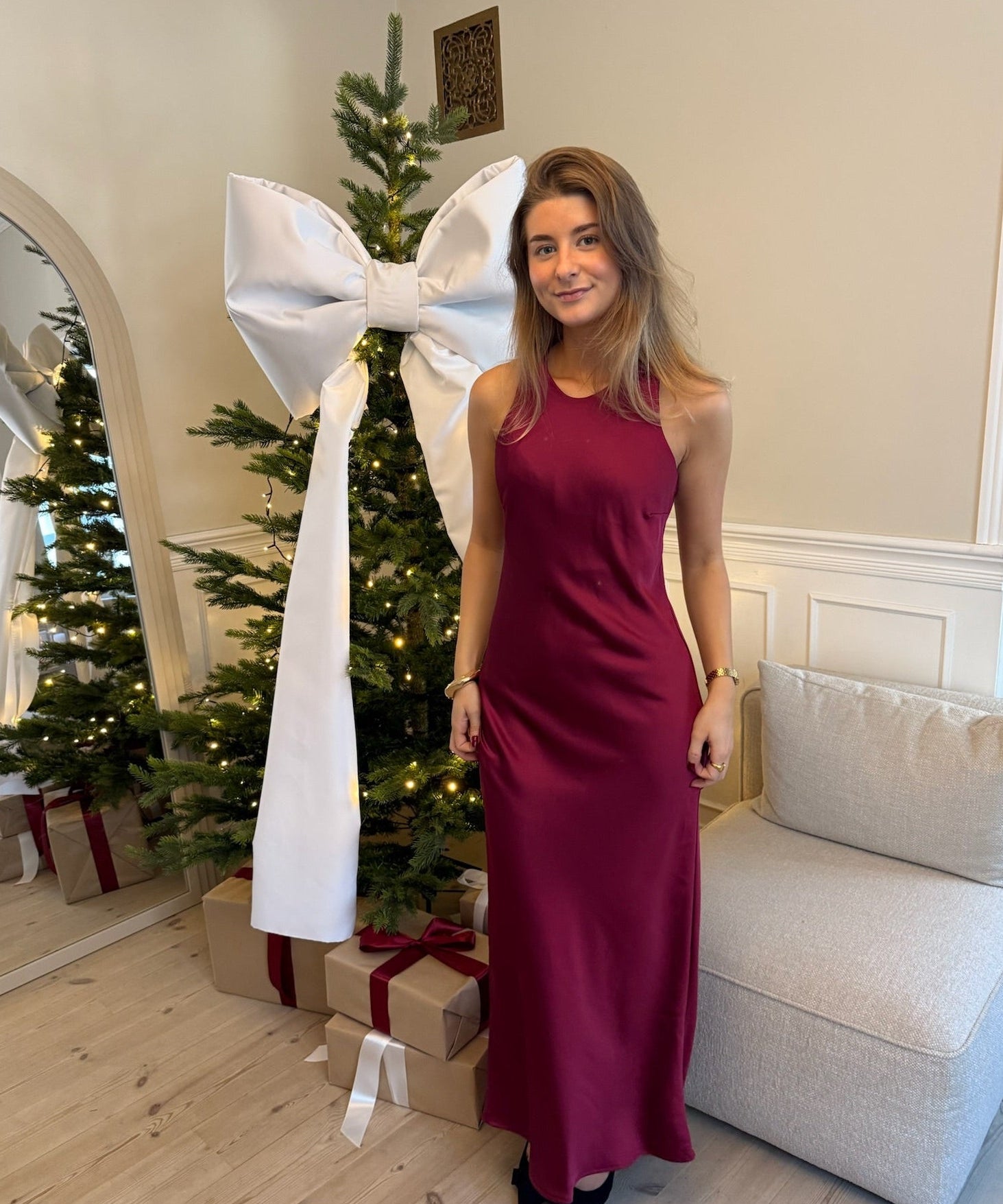 Cleo Maxi Kjole - Bordeaux - ByStenholt.dk