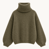 Cozy Højhalset Strik - Khaki - ByStenholt.dk