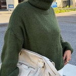 Cozy Højhalset Strik - Khaki - ByStenholt.dk