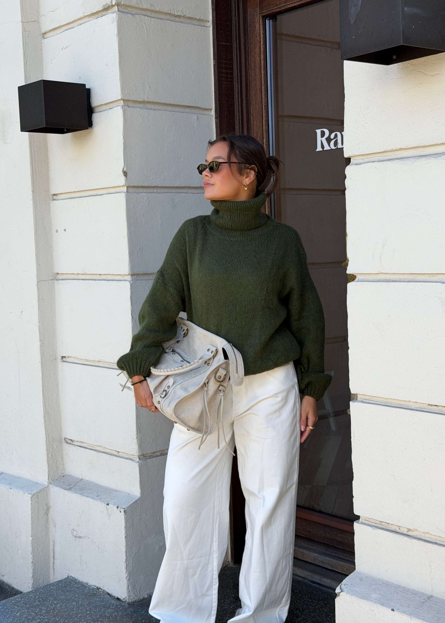 Cozy Højhalset Strik - Khaki - ByStenholt.dk