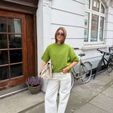 Cozy T-shirt Strik - Grøn - ByStenholt.dk