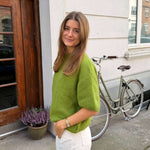 Cozy T-shirt Strik - Grøn - ByStenholt.dk