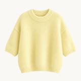 Cozy T-shirt Strik - Gul - ByStenholt.dk