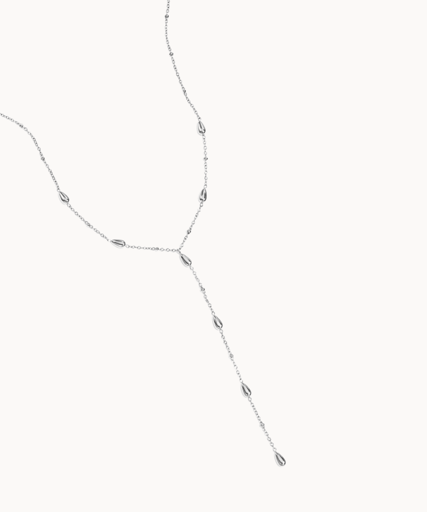 Dråbe Charm Halskæde - Sølvbelagt - ByStenholt.dk