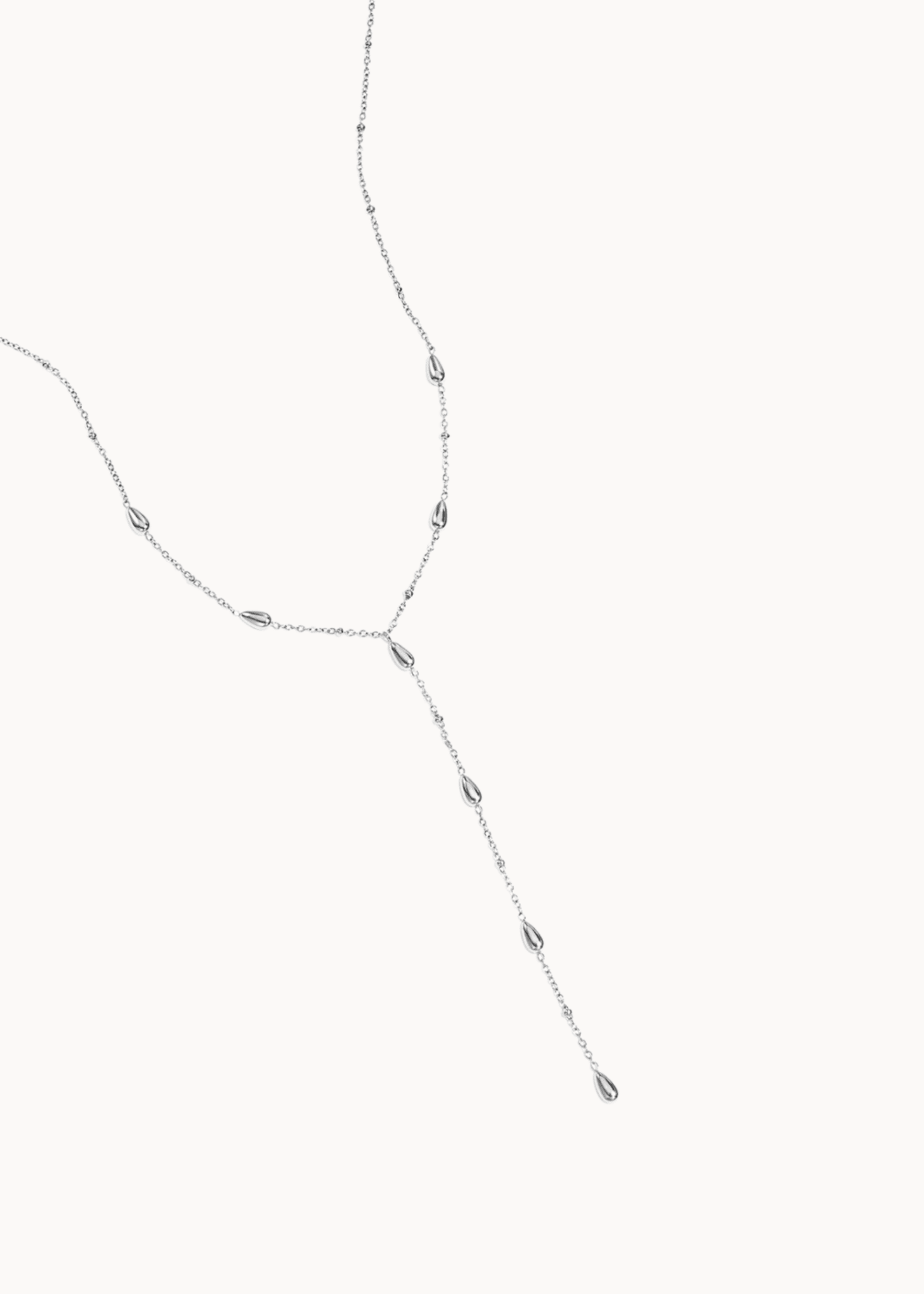 Dråbe Charm Halskæde - Sølvbelagt - ByStenholt.dk