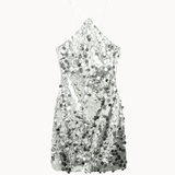 Dream Paillet Mini Kjole - Sølv - ByStenholt.dk