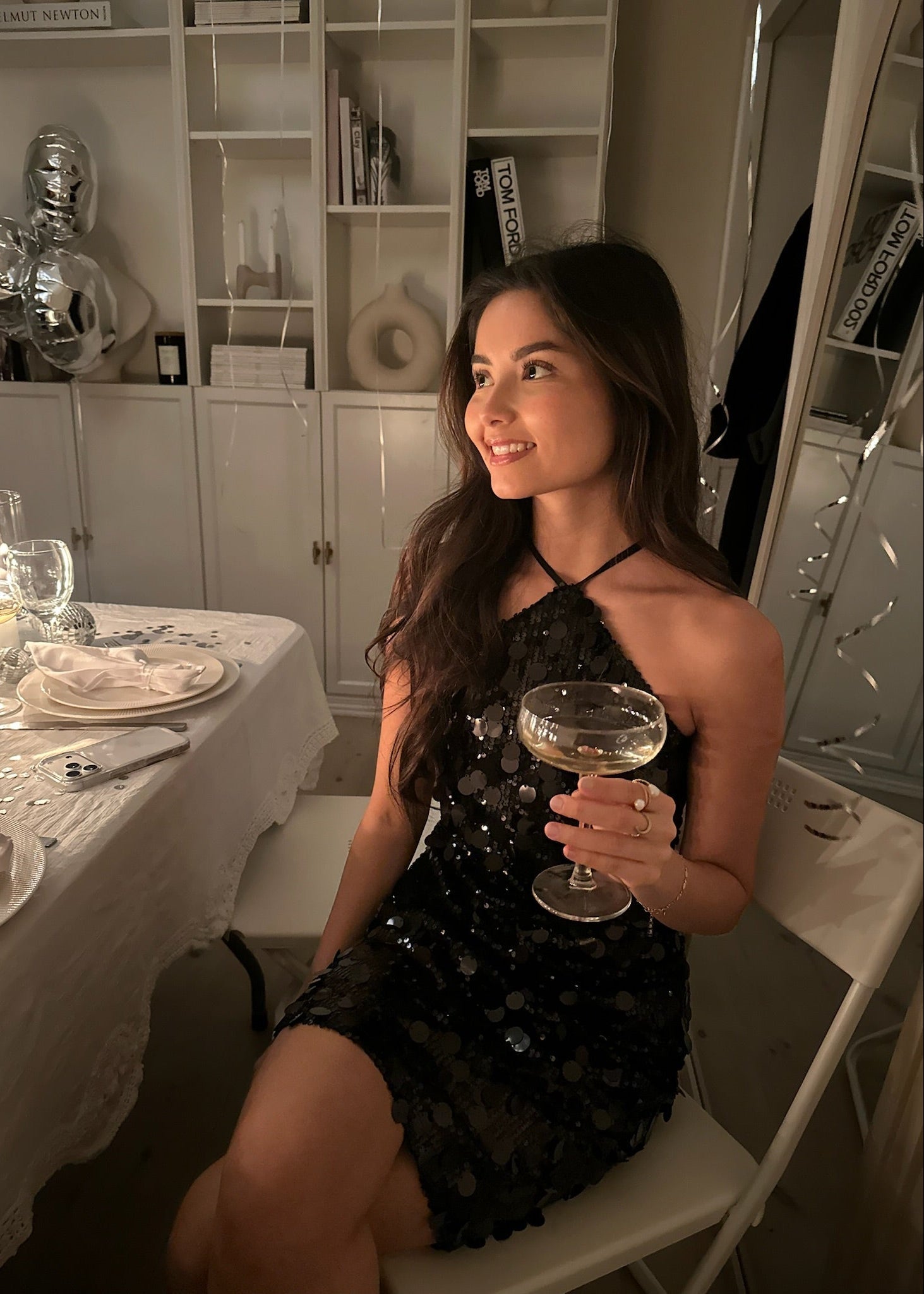 Dream Paillet Mini Kjole - Sort - ByStenholt.dk