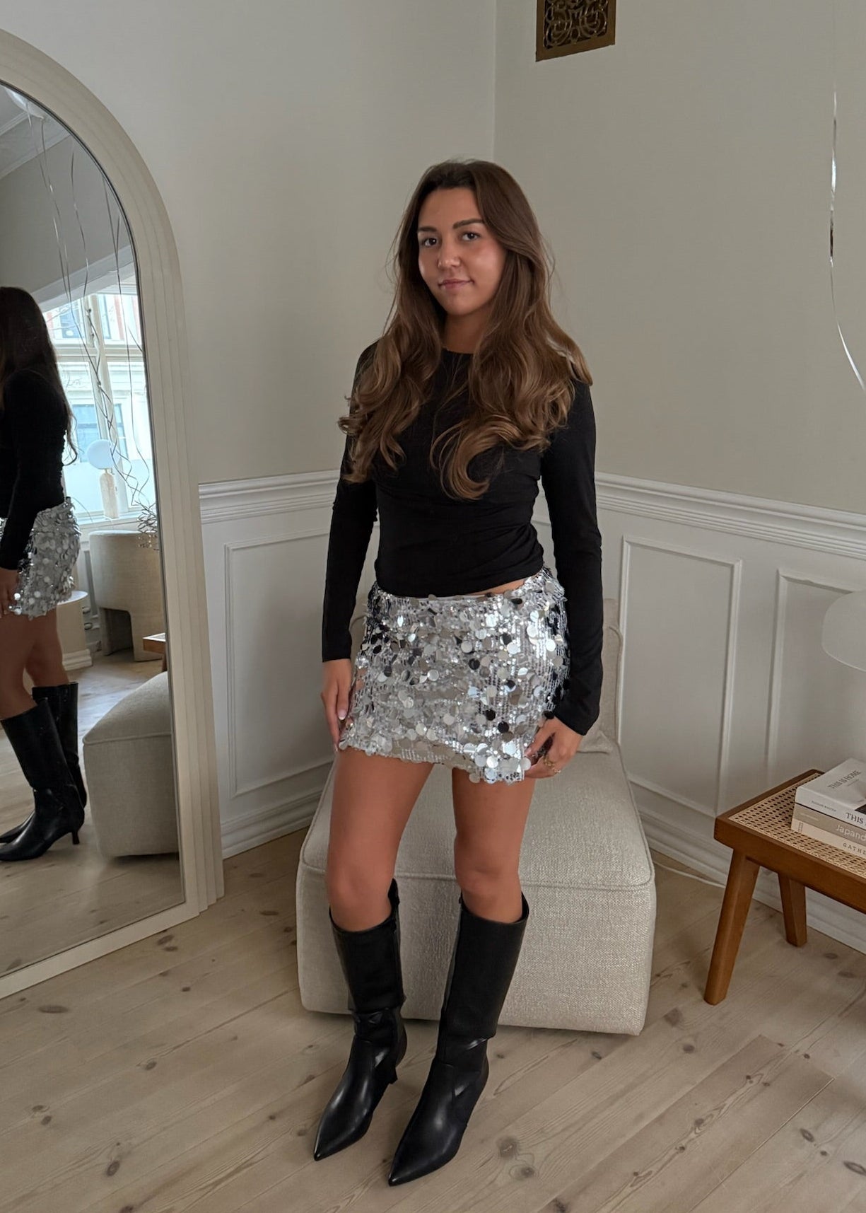 Dream Paillet Nederdel - Sølv - ByStenholt.dk