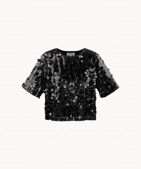 Dream Paillet T-shirt - Sort - ByStenholt.dk