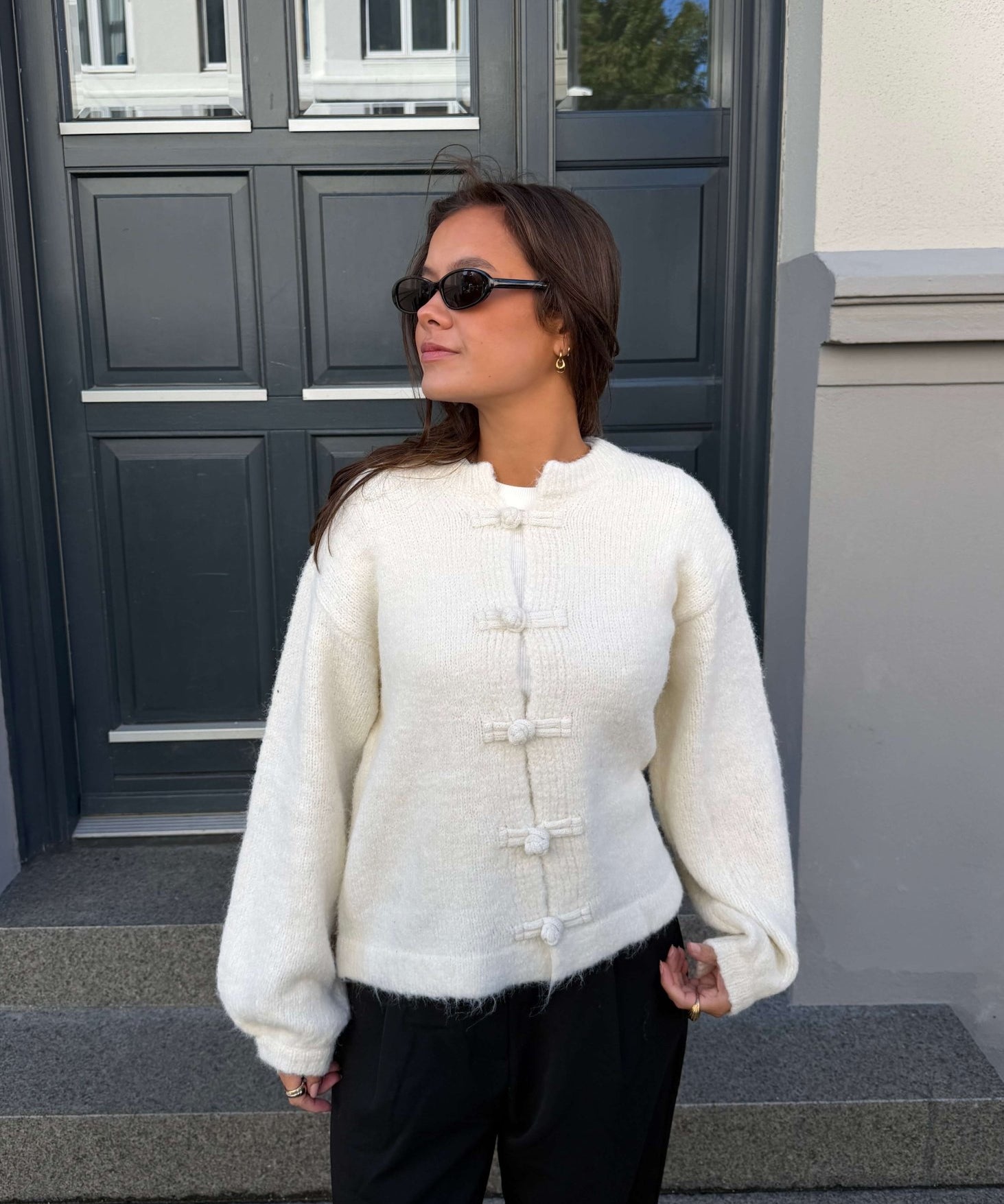 Elva Strik Cardigan - Beige - ByStenholt.dk