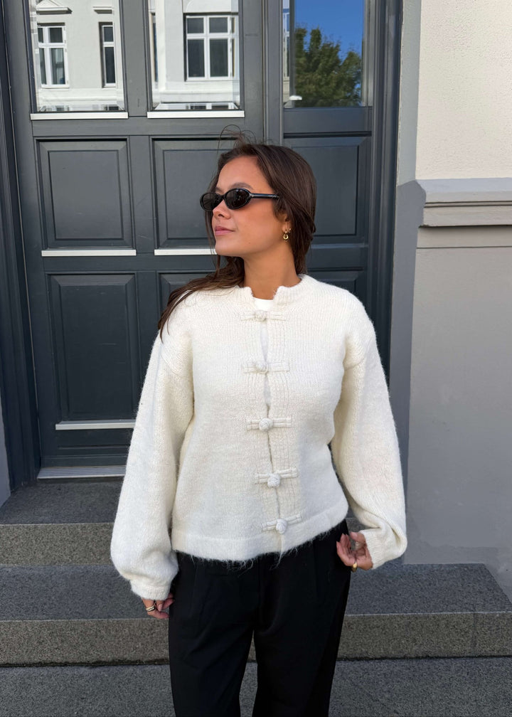 Elva Strik Cardigan - Beige - ByStenholt.dk