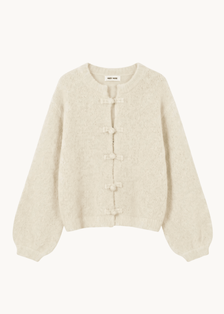 Elva Strik Cardigan - Beige - ByStenholt.dk