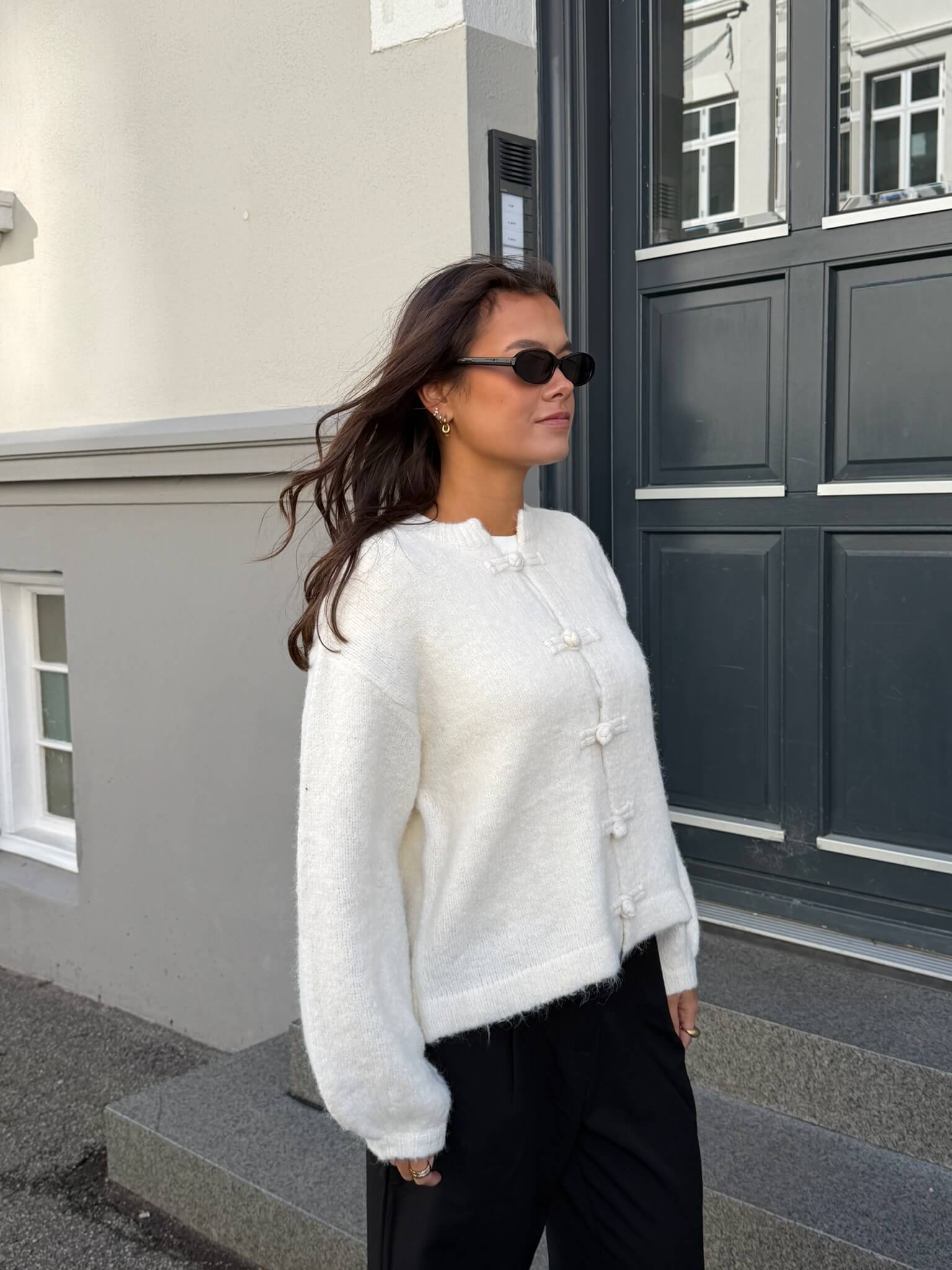 Elva Strik Cardigan - Beige - ByStenholt.dk