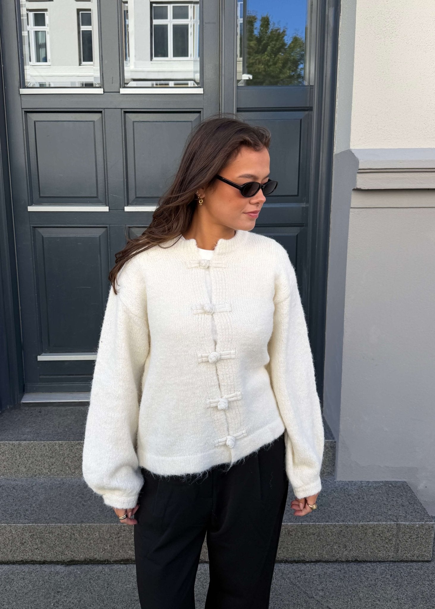 Elva Strik Cardigan - Beige - ByStenholt.dk