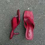 Ely Sandaler med Hæl - Rød - ByStenholt.dk