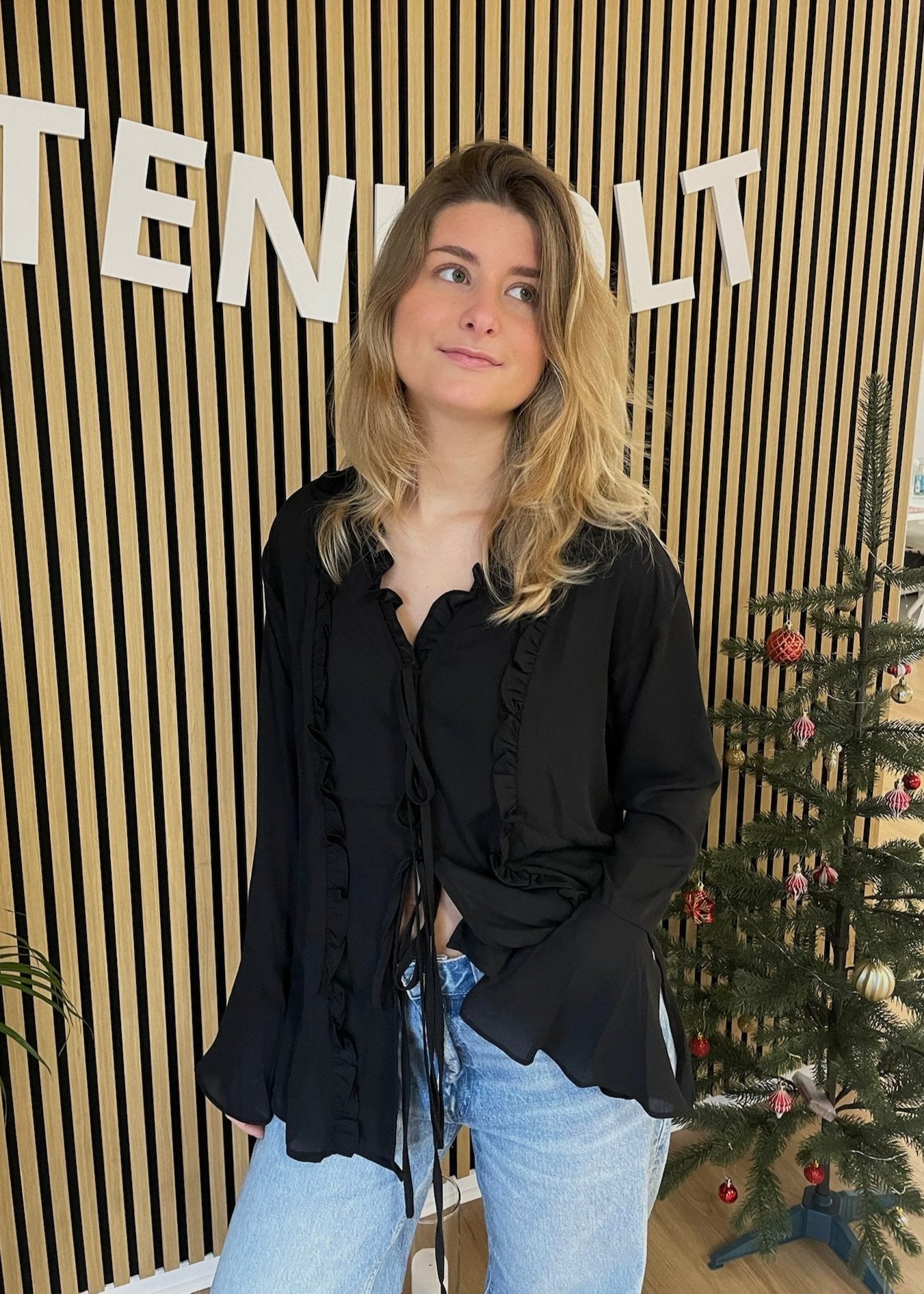 Emily Bluse - Sort - ByStenholt.dk