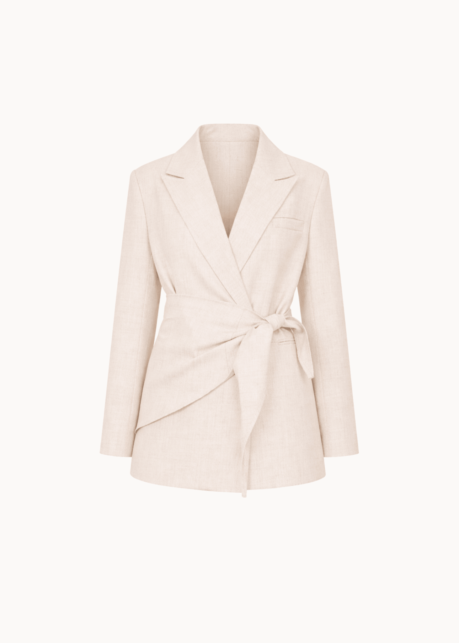 Emma Tie Blazer - Beige - ByStenholt.dk