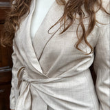 Emma Tie Blazer - Beige - ByStenholt.dk