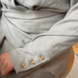 Emma Tie Blazer - Taupe - ByStenholt.dk