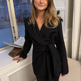 Fitted Tie Blazer - Sort - ByStenholt.dk