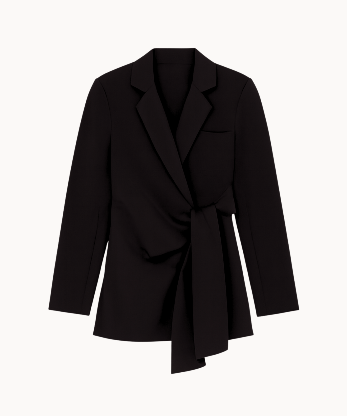 Fitted Tie Blazer - Sort - ByStenholt.dk