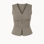 Freja Figursyet Skjorte - Taupe - ByStenholt.dk