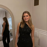 Gia One Shoulder Paillet Top - Sort - ByStenholt.dk