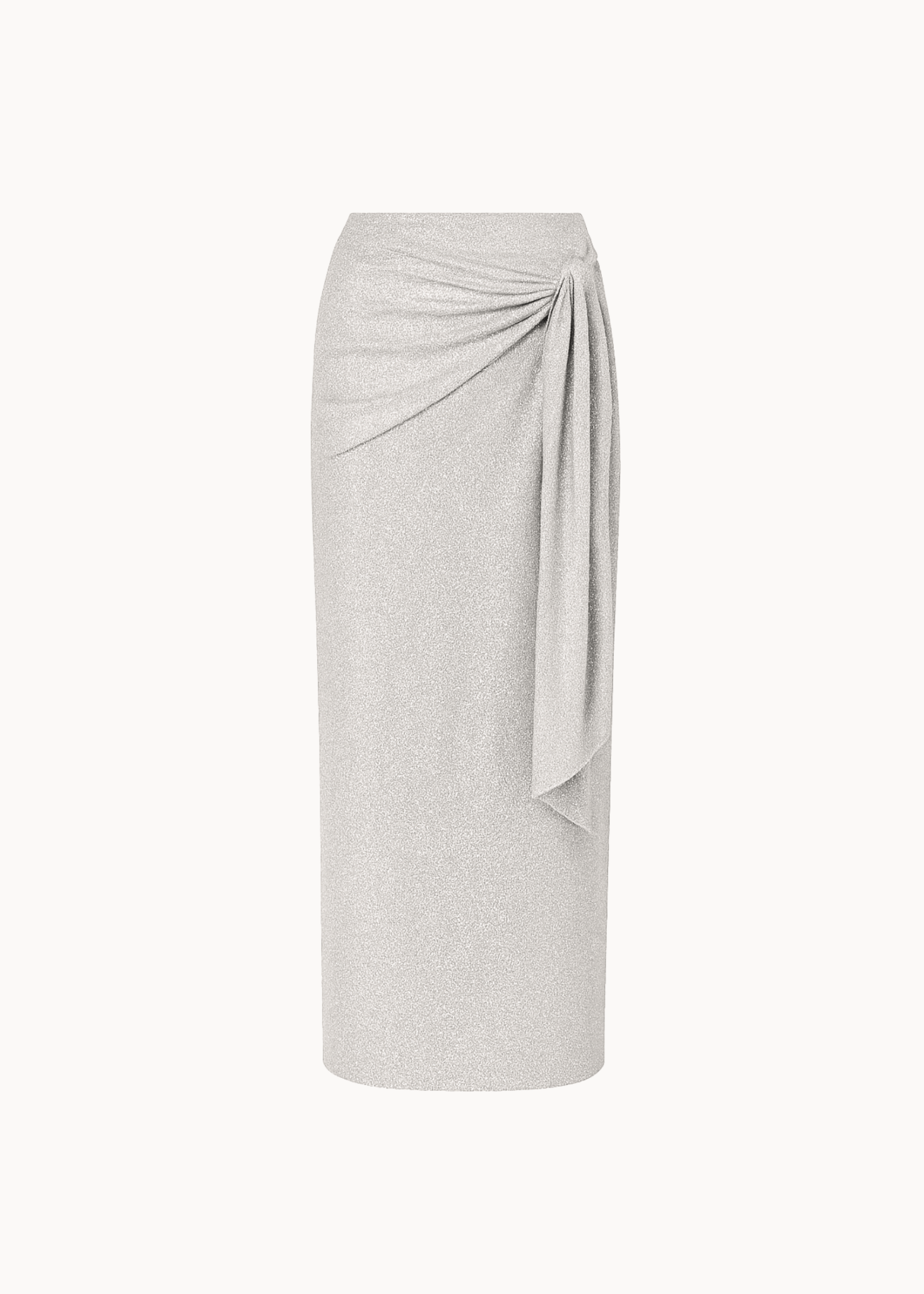 Glimmer Maxi Nederdel med Bindebånd – Sølv - ByStenholt.dk