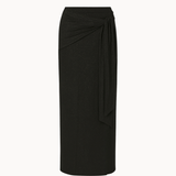 Glimmer Maxi Nederdel med Bindebånd – Sort - ByStenholt.dk