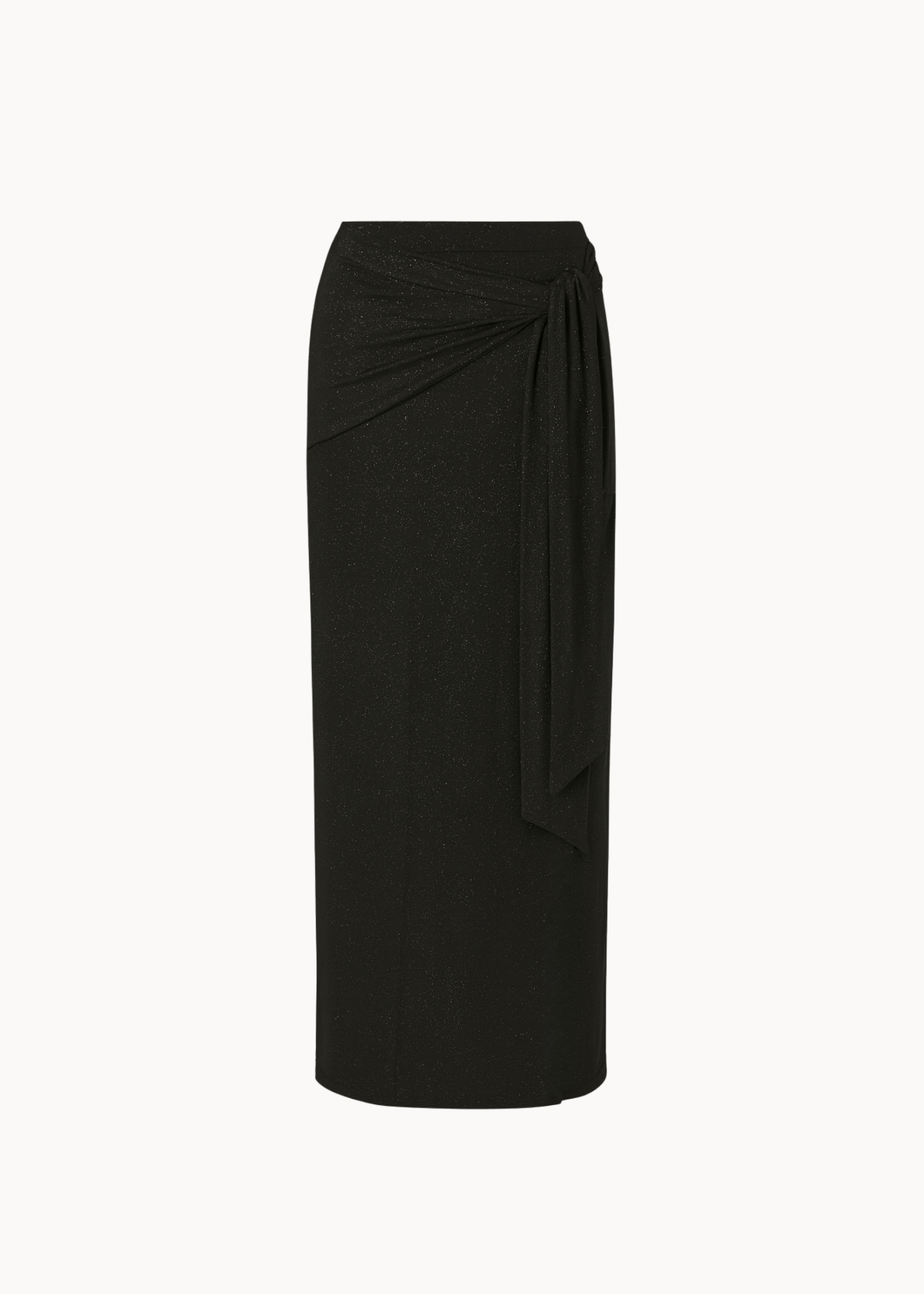 Glimmer Maxi Nederdel med Bindebånd – Sort - ByStenholt.dk